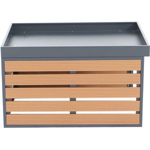 Produktbild für Mähroboter-Garage Mendler HWC-L45, eiche, aus WPC und Metall