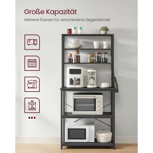 Produktbild für Küchenregal Vasagle KKS019B22, anthrazitgrau