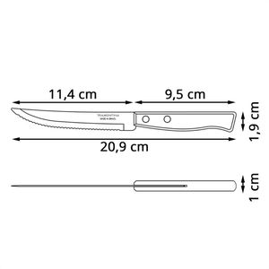 Produktbild für Steakmesser Tramontina Tradicional 22200/305, 3 Stück