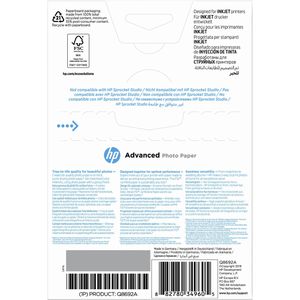 Produktbild für Fotopapier HP Q8692A Advanced, für Inkjet, 10 x 15 cm