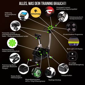 Produktbild für Ergometer Christopeit ECO 1000 10kg Schwungmasse, Upright-Bike