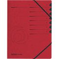 Ordnungsmappe Herlitz 10843068 easy orga, A4 aus Karton, rot, 7 Fächer