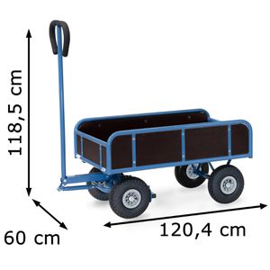 Produktbild für Handwagen Fetra 4122L, mit 4 Bordwänden