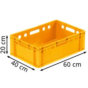 Produktbild für Eurobox Alpha-Paletten Fleischkiste E2, gelb, lebensmittelecht
