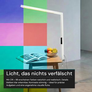 Produktbild für Schreibtischlampe Luxula LX700145, weiß, LED, dimmbar