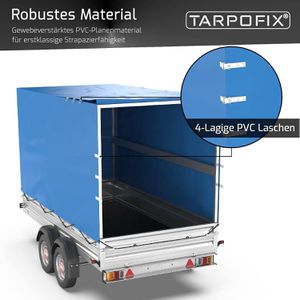 Produktbild für Anhänger-Plane Tarpofix HP8, wasserdichte Hochplane