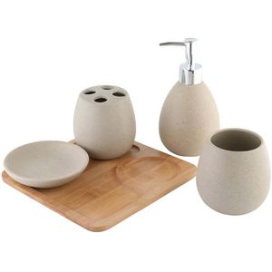 Produktbild für Badaccessoires-Set Axentia Avignon, 5-teilig