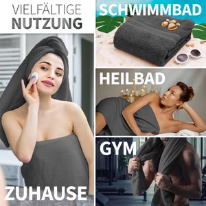 Produktbild für Handtuch NatureMark Premium, anthrazit, 70 x 140 cm