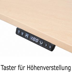 Produktbild für Schreibtisch Hammerbacher XMKA 12, ahorn / silber