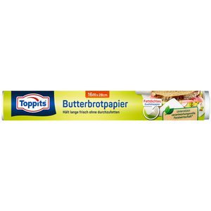 Butterbrotpapier Toppits weiß