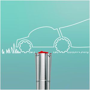 Produktbild für Bodenhülse Brabantia 311444, silber, Ø 45mm