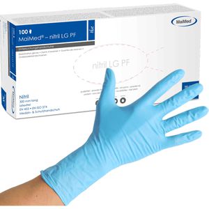 Einmalhandschuhe MaiMed nitril LG PF, blau, 100 Stück