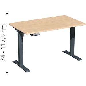 Produktbild für Schreibtisch Geramöbel Elevate Home, buche / anthrazit