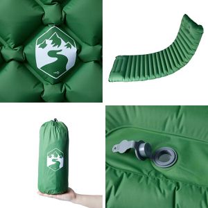 Produktbild für Isomatte vidaXL 4007121, grün, aufblasbar