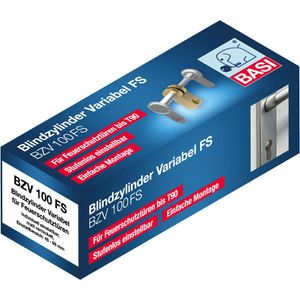 Produktbild für Blindzylinder BASI BZV 100 FS 0055, silber, für Brandschutztür