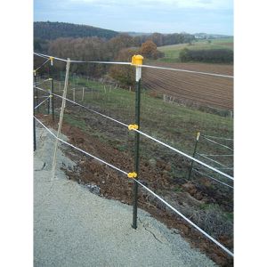 Produktbild für Weidezaunpfähle AKO T-Pfahl, aus Stahl, grün/weiß, 213 cm