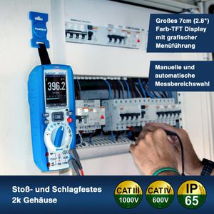 Produktbild für Multimeter PeakTech P 3450A, digital True RMS, App-fähig