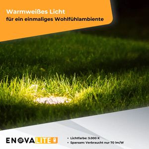 Produktbild für Wegeleuchte Enovalite ELED700305, schwarz, mit 230 V Netzstrom