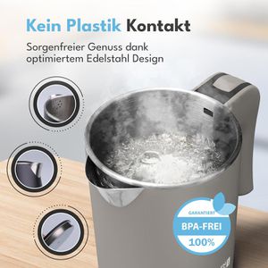 Produktbild für Wasserkocher LEBENLANG Reisekocher, khaki