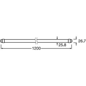 Produktbild für LED-Röhre OSRAM Tube Energieklasse A, T8 / G13, 120 cm