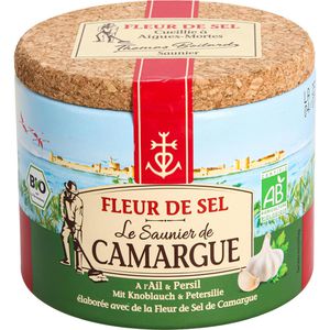 Salz Le-Saunier-de-Camargue Fleur De Sel, in der Dose, BIO