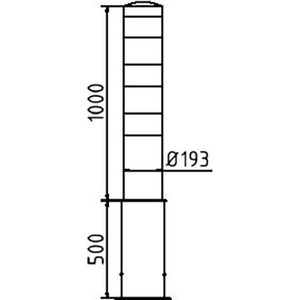 Produktbild für Rammschutzpoller Schake 40191HB, für Außenbereich