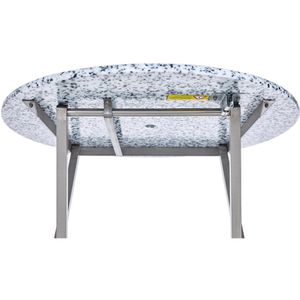 Produktbild für Stehtisch RUKU1952 weiß marmoriert Ø 80 cm, klappbar