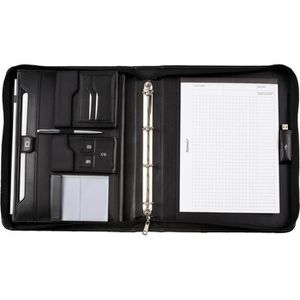 Produktbild für Schreibmappe Alassio 30115, Salerno, Kunstleder, schwarz