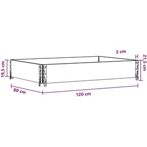 Produktbild für Palettenaufsatz vidaXL 4010273, grau, Holz