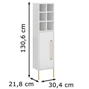 Produktbild für Badschrank Schildmeyer Sarah 148429, mit 2 Füßen, weiß