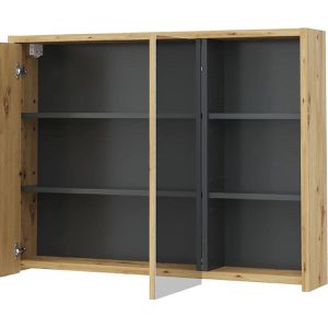 Produktbild für Spiegelschrank Vicco Viola, artisan eiche / anthrazit
