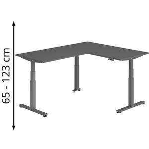 Produktbild für Schreibtisch Hammerbacher XDSMW, graphit / graphit