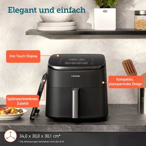 Produktbild für Heißluftfritteuse Cosori TurboBlaze, CAF-DC602-KEUR, XXL