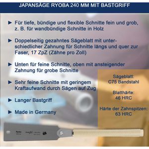 Produktbild für Japansäge Augusta-Heckenrose 44021240, Ryoba