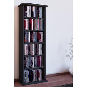Produktbild für CD-Regal VCM Vostan, 25241, schwarz