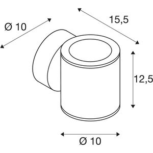 Produktbild für Wandleuchte SLV Sitra Up/Down, aus Aluminium, für außen (IP44)
