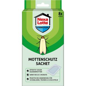 Nexa-Lotte Mottenfalle Mottenschutz Sachet, gegen Kleidermotten, 8 Stück