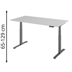 Schreibtisch Böttcher-AG Base Lite, lichtgrau / graphit