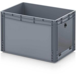 Produktbild für Eurobox AUER EG SKS 64/42 HG, grau, mit Acrylglas-Sichtklappe