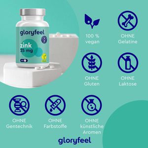 Produktbild für Zink gloryfeel 400 Tabletten