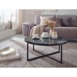 Produktbild für Couchtisch Wohnling WL6.247, Holz / Metall, schwarz marmoriert