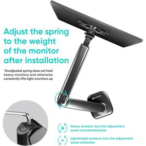 Produktbild für Monitorhalterung Onkron G50-B, VESA 75x75 &amp; 100x100 mm