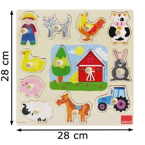 Produktbild für Motorikspielzeug Goula 53025 Silhouetten Bauernhof