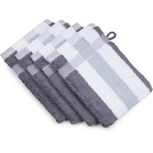 Waschlappen Gözze New York Streifen, anthrazit-weiß, 17 x 24cm