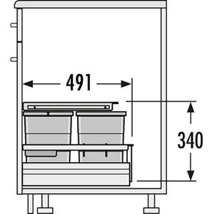 Produktbild für Einbaumülleimer Hailo AS Separato K450, 3620461