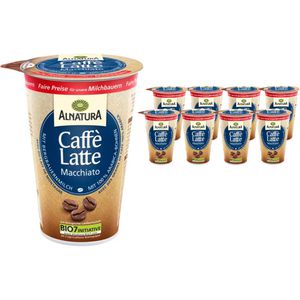 Alnatura Eiskaffee Caffe Latte Macchiato, BIO, Kaffee-Milchgetränk, 3,6% Fett, je 230ml, 8 Stück