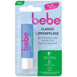 bebe Lippenbalsam Classic Lippenpflege, mit Avocadoöl und Sheabutter, 4,9g