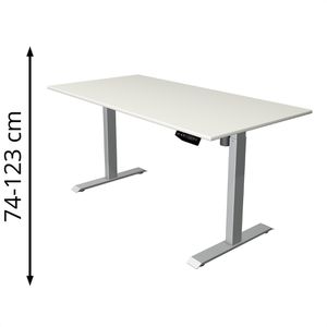 Schreibtisch Kerkmann Move 1, weiß / silber