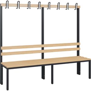 Umkleidebank CP-Möbel 8052-100, Sitzfläche Holz, 200 cm