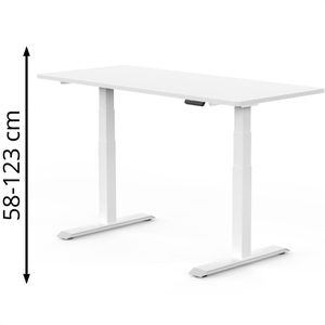 Produktbild für Schreibtisch FlexiSpot E7W 2026, weiß / weiß